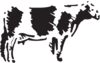Side View Cow Sketch Clip Art
